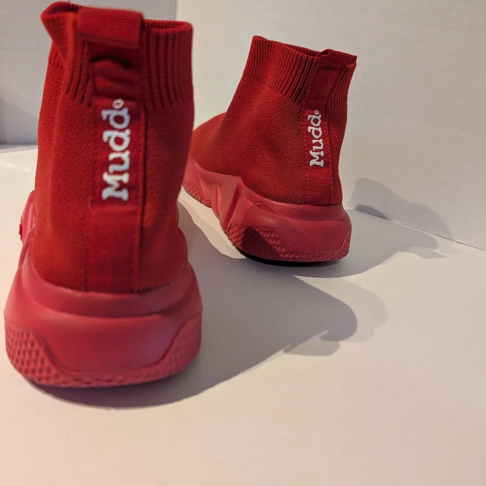 Mudd Red Sock-Style‎ Sneakers with Knit Upper Sz. 8.5